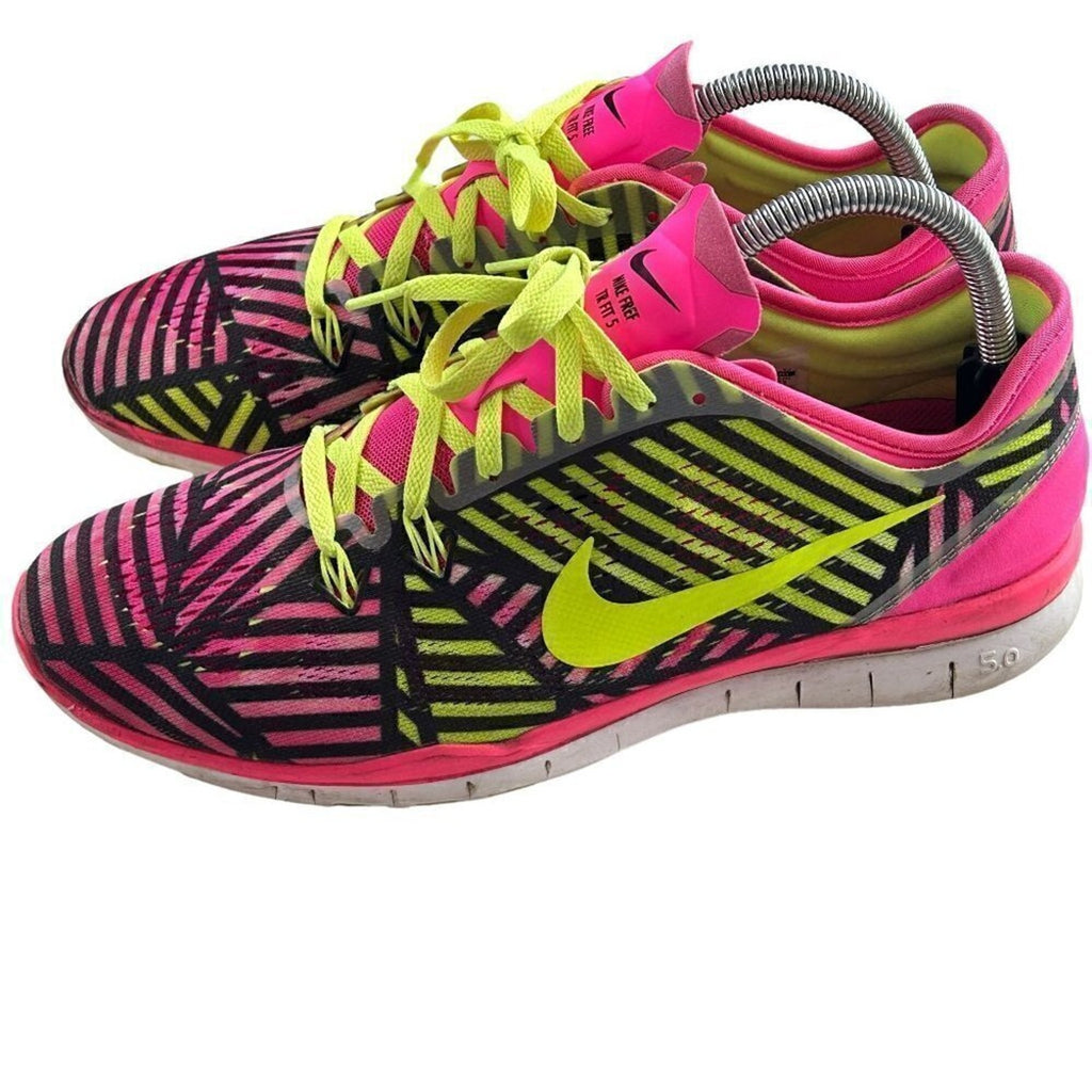 Nike Free TR Fit Athletic Shoes — Women’s Size 10, Pink Pow/Volt/Black #1527