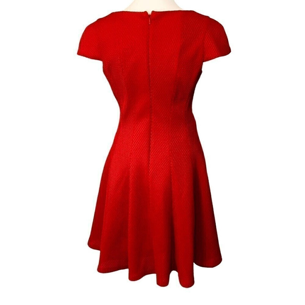 Julia Jordan red lined dress V‑neck cap sleeve size 8e