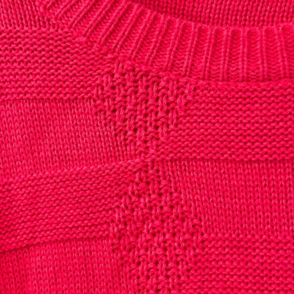 Women's Sweater Size Small Pink Crew Neck Acrylic Checked Pink Design #O1421