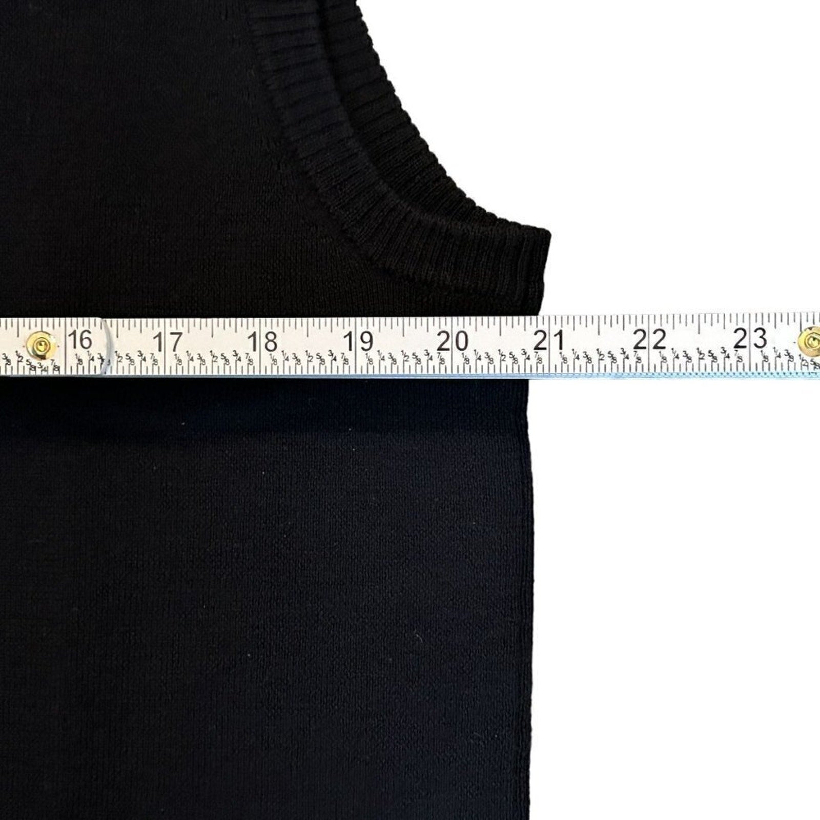 VTG 90's Lands End Sweater Vest Men's Size L Black Pullover - Golf Style #P1492