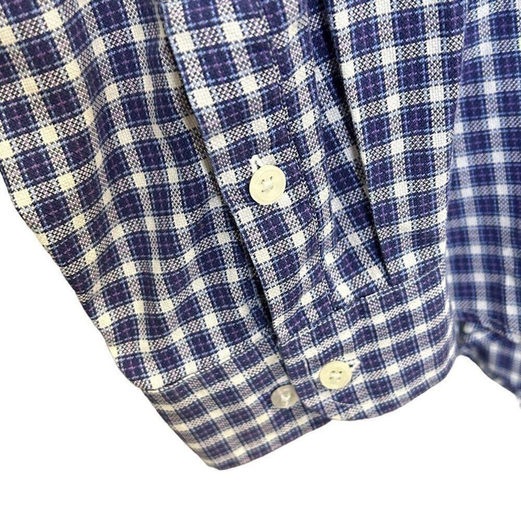 Tommy Hilfiger  Mens Shirt Size XL Blue White Button Up Long Sleeve Check #M1362