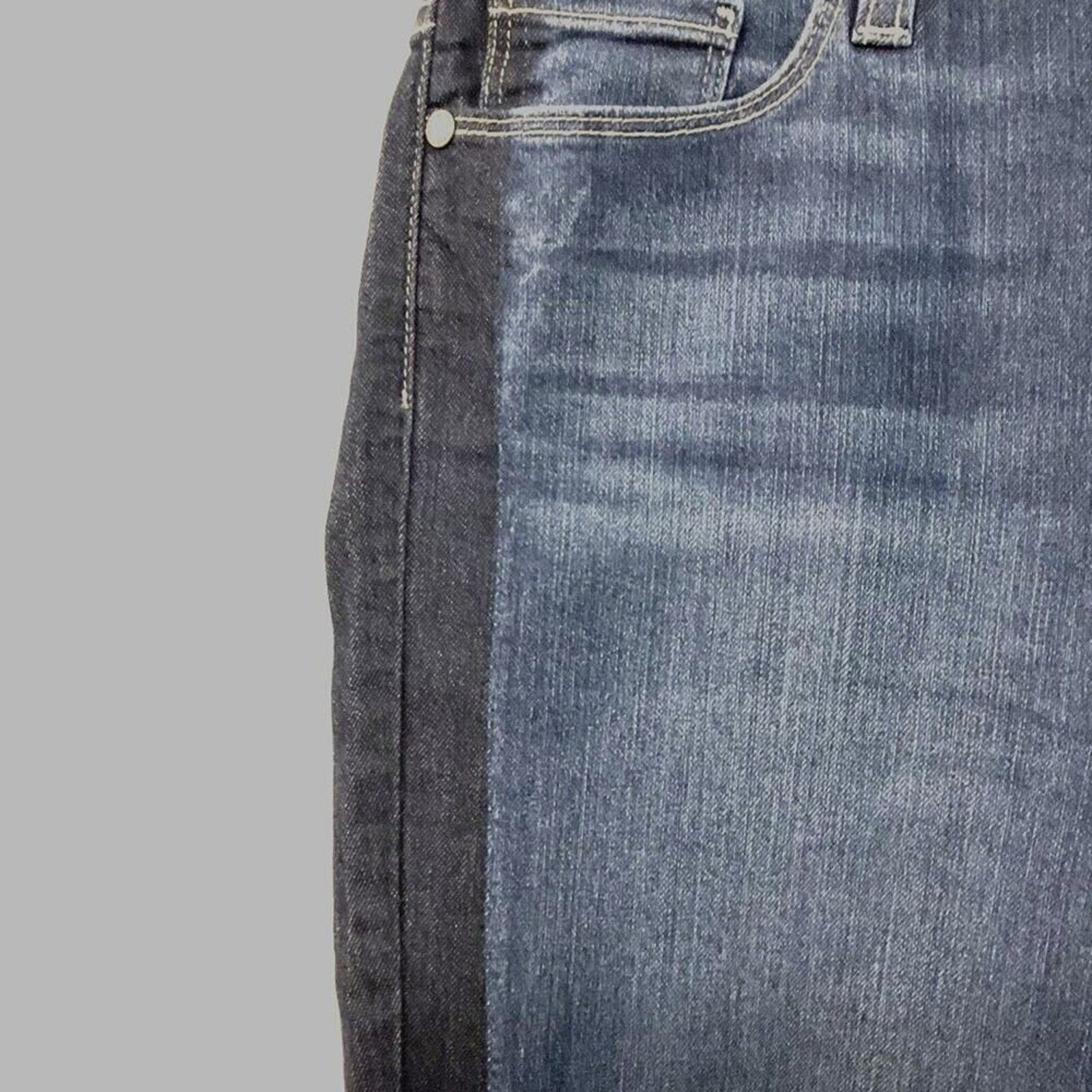 PAIGE Hoxton Women's Size 27 w27 Blue Denim Ankle Distressed Hem  Skinny Jeans