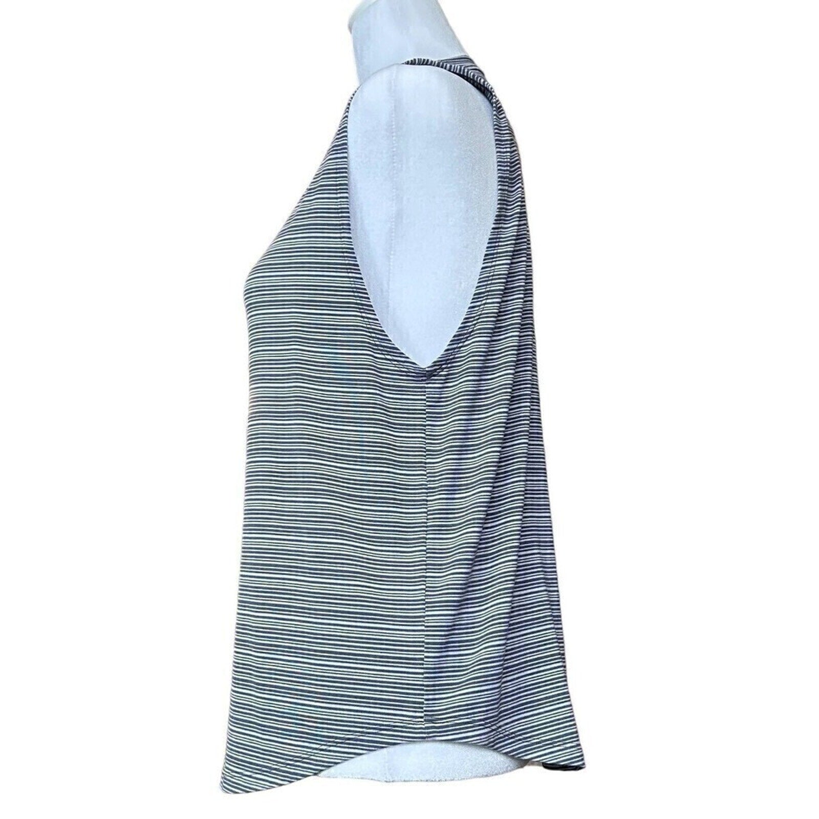 Athleta Women’s Cloudlight Tank Top S – Blue Gray Striped #A1211
