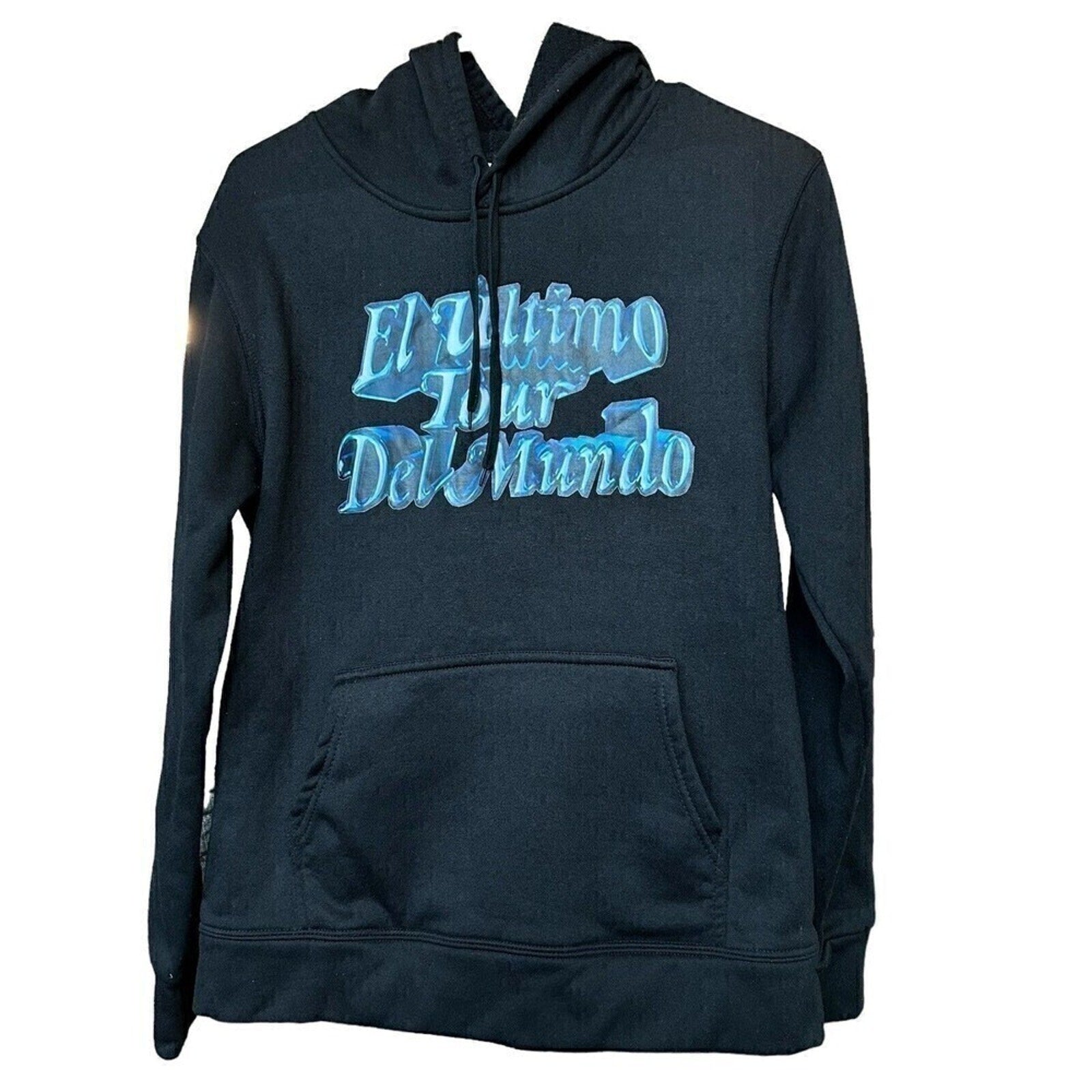 Bad Bunny “El Último Tour” Black Hoodie L – 2022 #J-1339