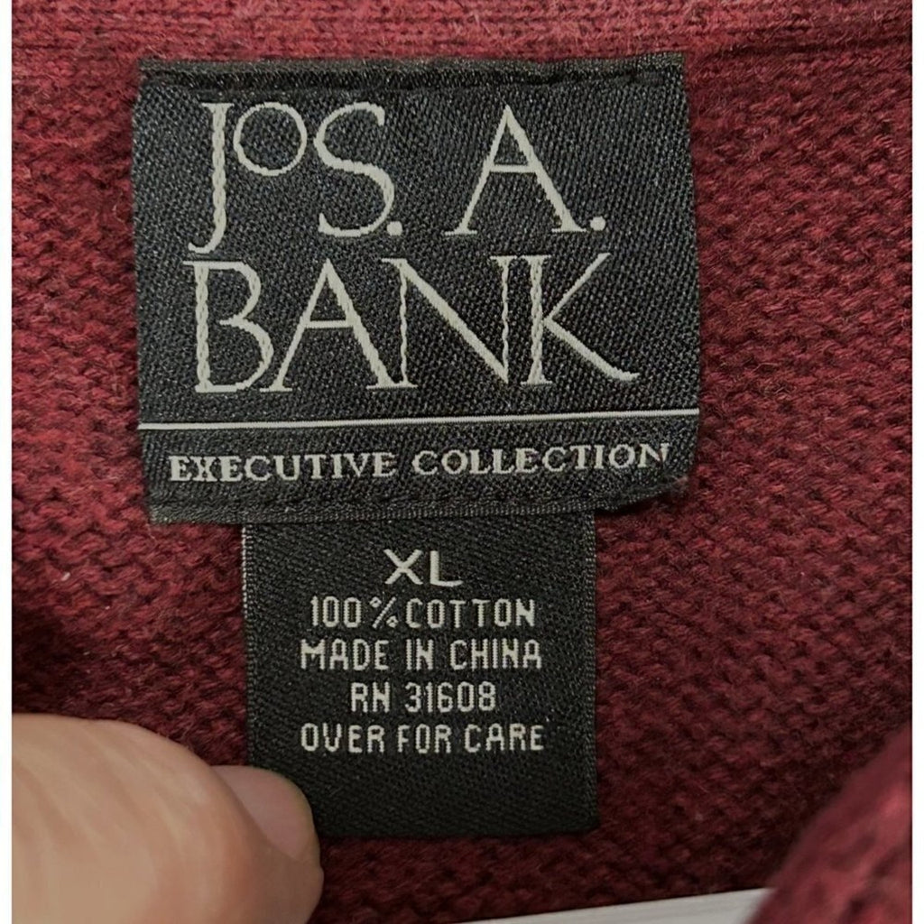 Jos. A. Bank Men's Size XL Sweater Burgundy Executive Collection #HB