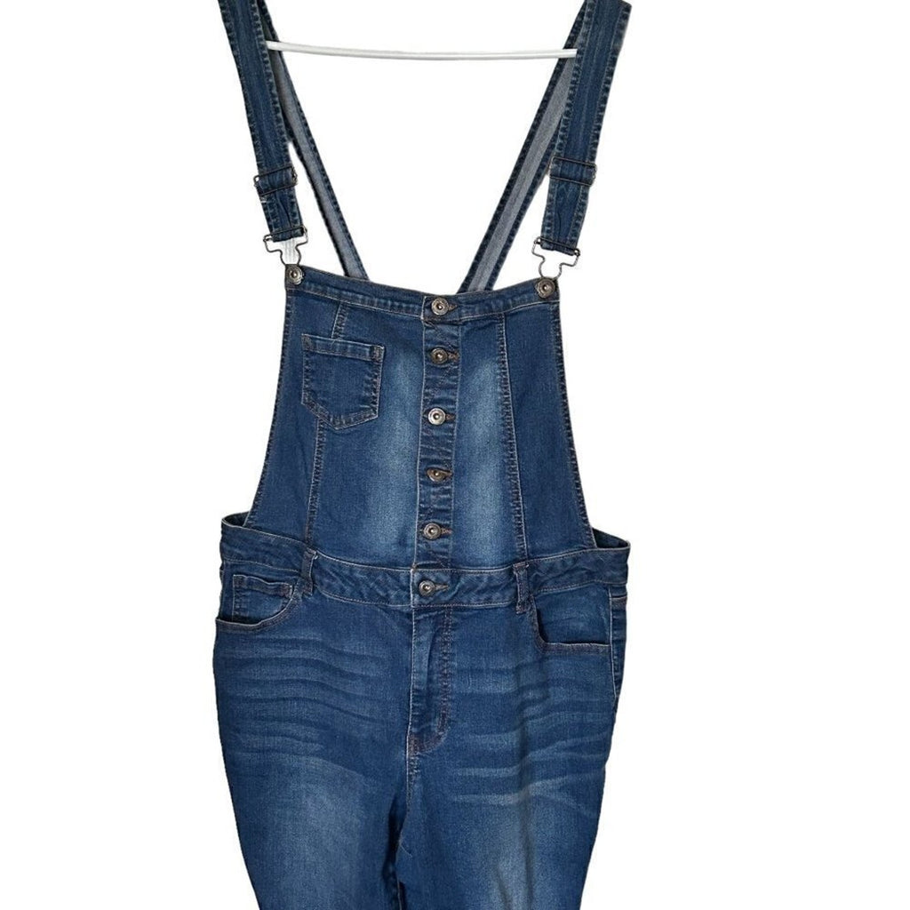 Wax Jeans Denim Overalls Women's Jeans Blue Size 3XL 6" Cuff #3Jeans1502