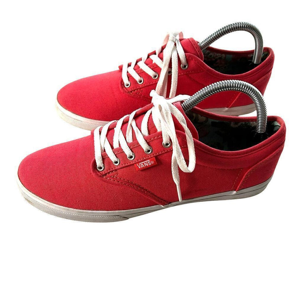 Vans Off The Wall Skate Shoes Light Red Lace Low Top Sneaker Sz. 9 (W)