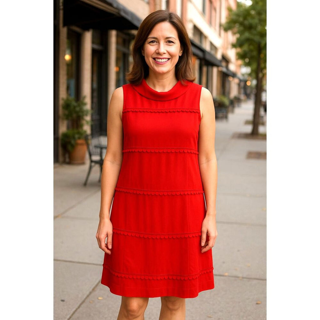 Jessica Simpson spring-summer orange dress size 4 zip-closure back