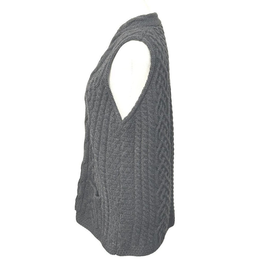Carraig Donn Womens Size (S) Sweater Vest 100% Merino Wool Cable Knit #N1432