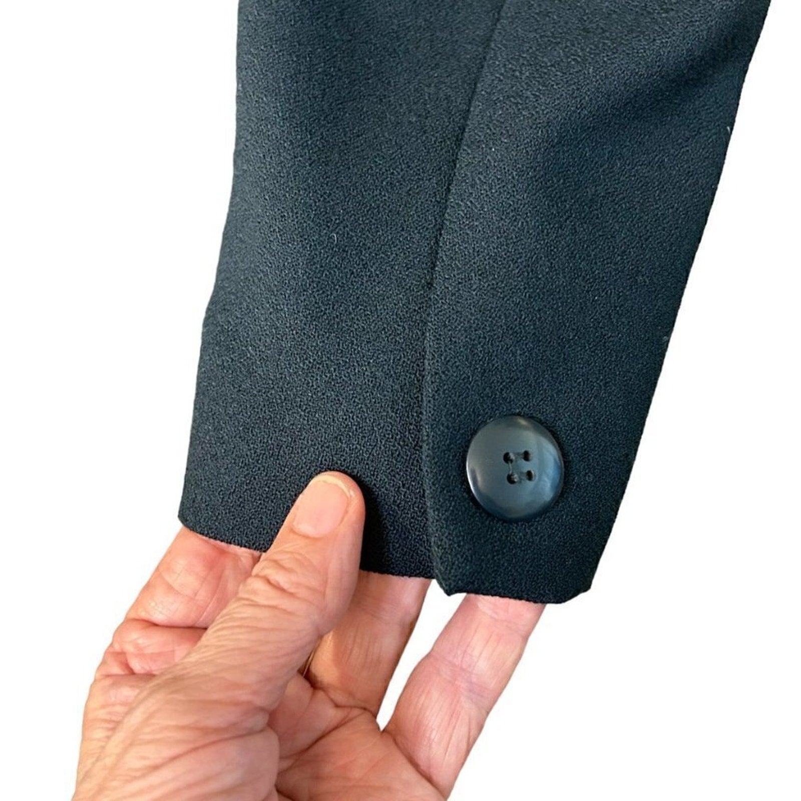 EN AVANCE Womens Jacket / Blazer Size 12 Forest Green 100% Wool Made in US #HB