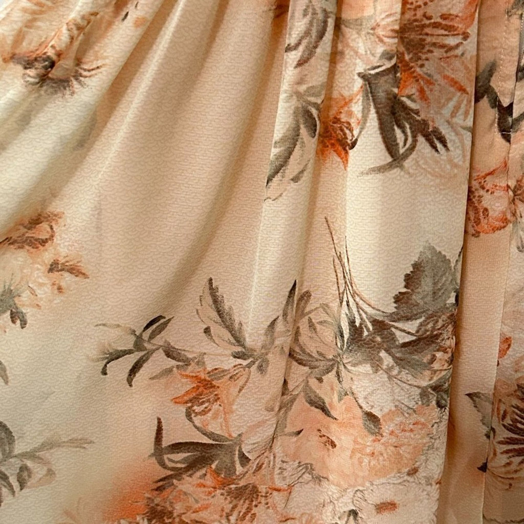 By & By women’s dress peach floral print top lace design size 13 #BH