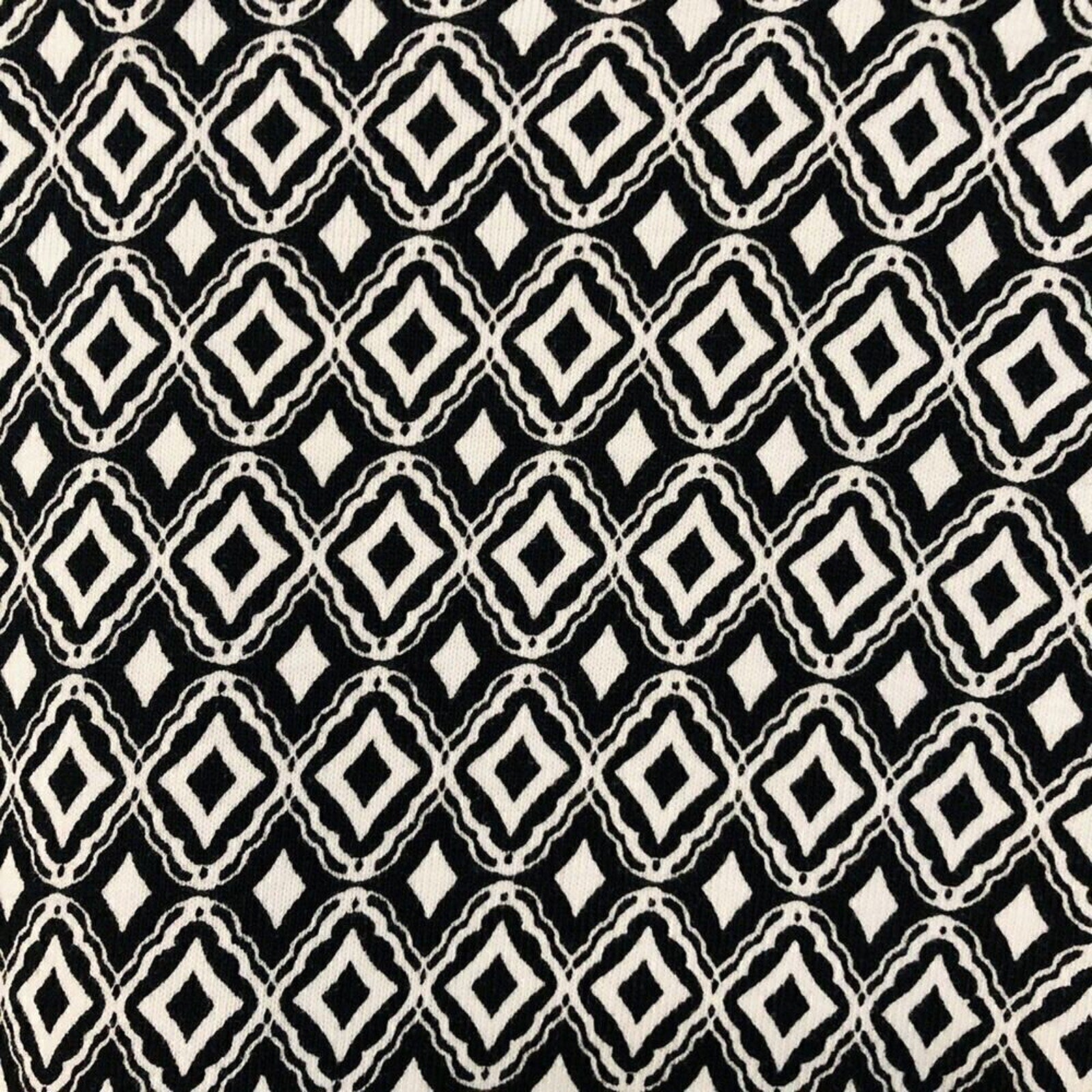 Rafaella Black & White Geometric Sheath Dress Size M – Sleek & Figure-Flattering