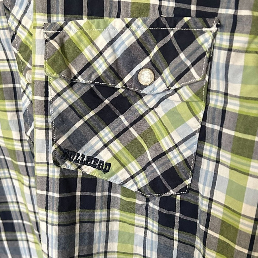 Bullhead Men's Size M Shirt Pearl Snap Western Cowboy Rodeo Lg. Sleeve #B1460