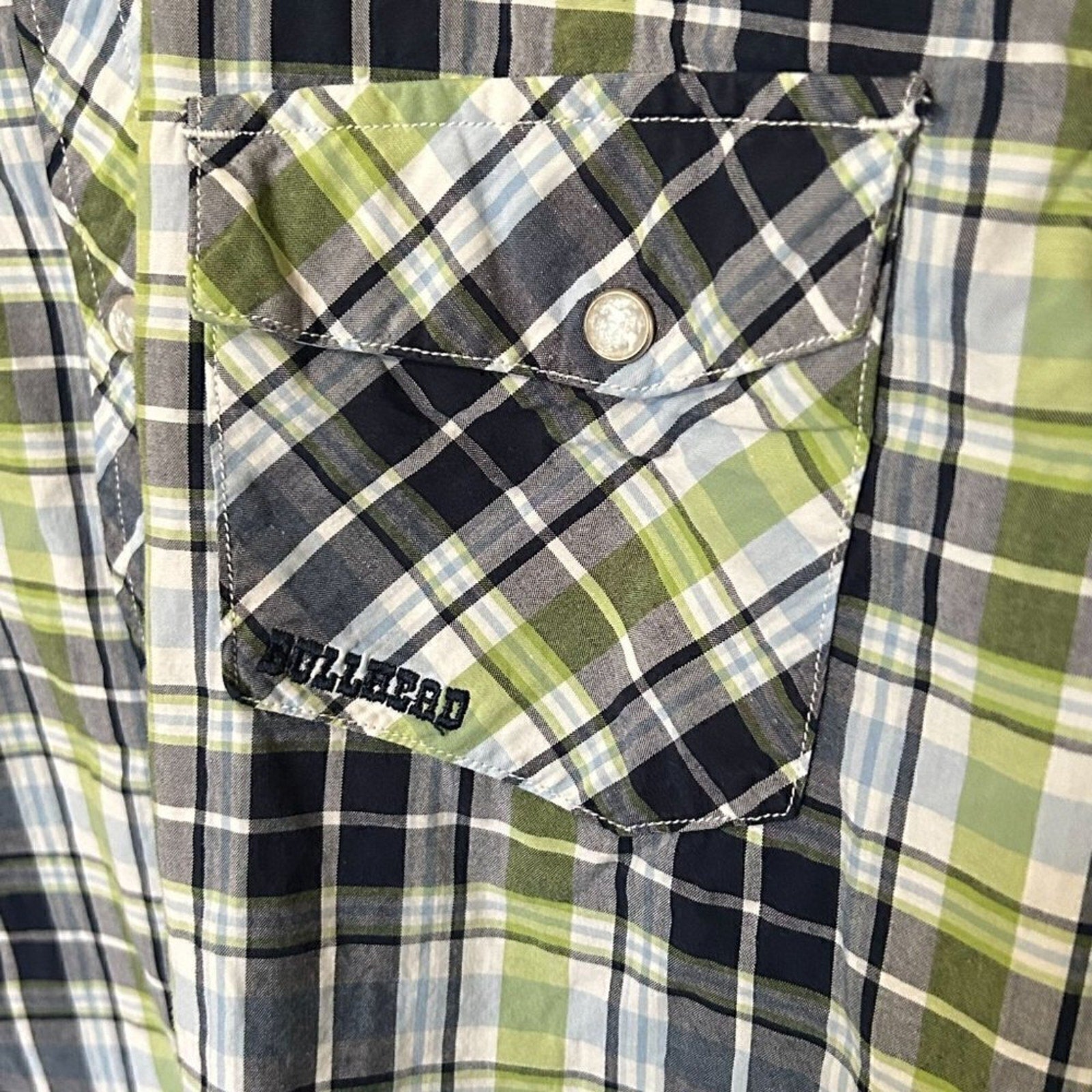 Bullhead Men's Size M Shirt Pearl Snap Western Cowboy Rodeo Lg. Sleeve #B1460