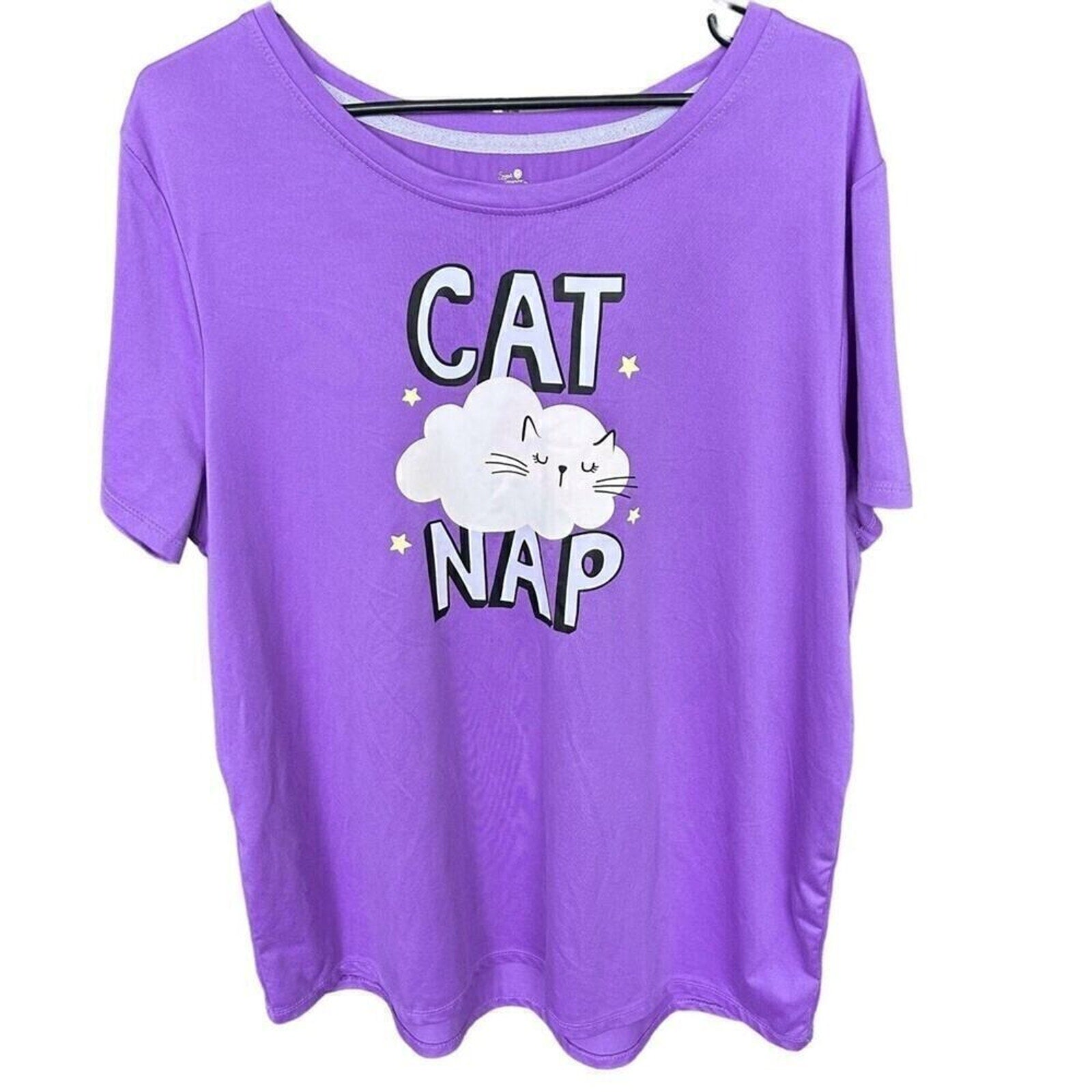 Secret Treasures, Cat Nap, T-Shirt Purple Size L (12-14) # 1117