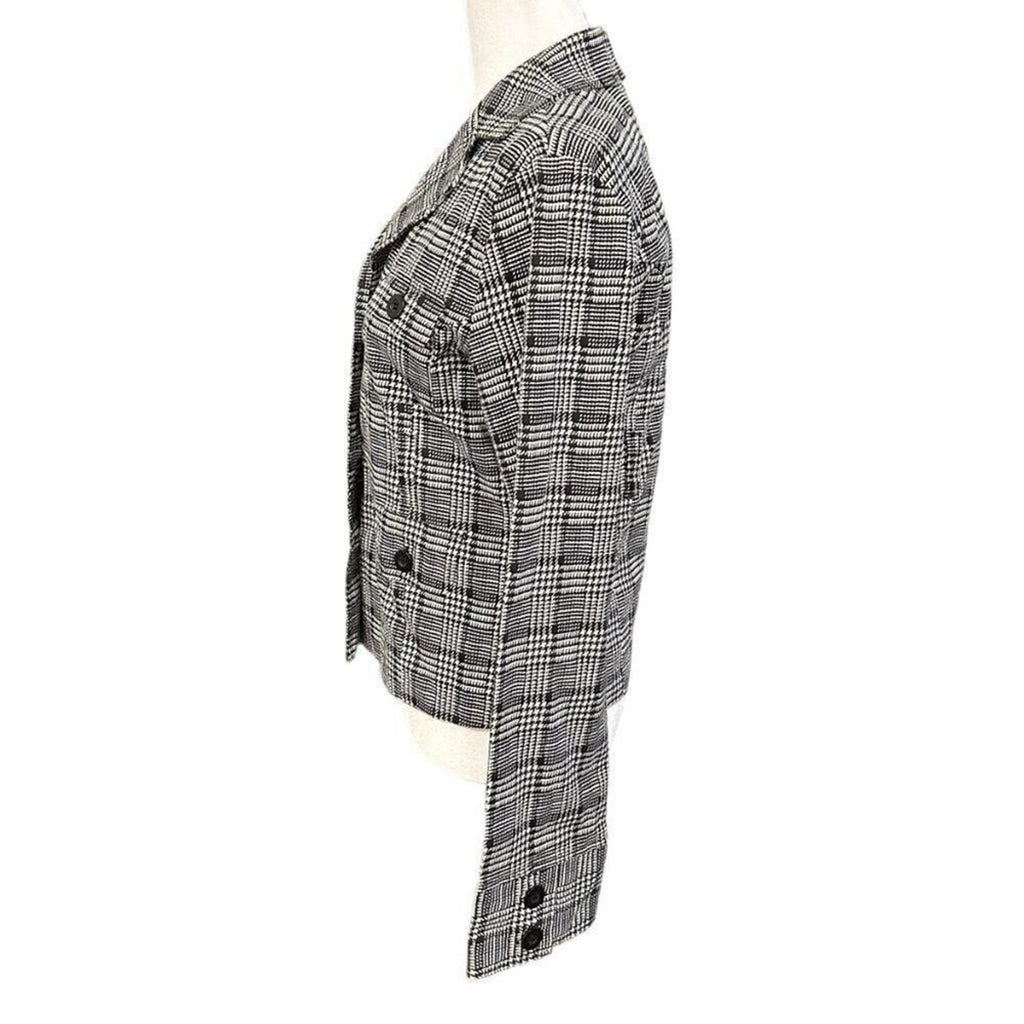 Trend Set Women's Stretch Originals Houndstooth Design Short Jacket Sz. (L) #BH