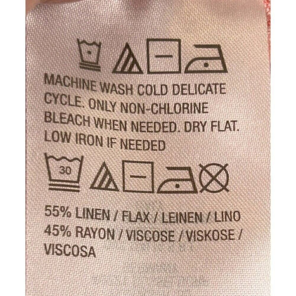 Susan Graver Pure Cross-Dyed Linen Blend Pink Tunic Coral Bloom Size XLP #H