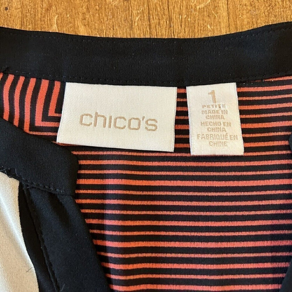 Chico’s High-Low V-Neck Pullover Blouse Small #1129