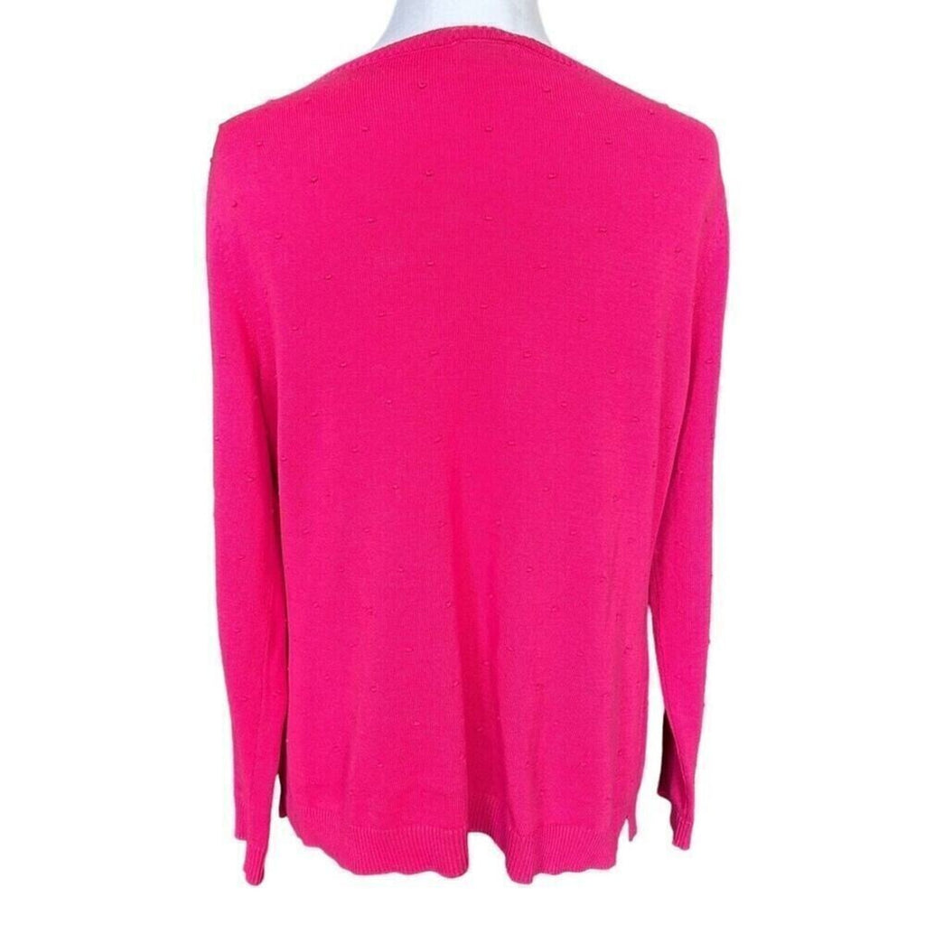 Talbots Women's Sweater, Size M, Pink Rose Bud Barbiecore, Barbie Fan #1289