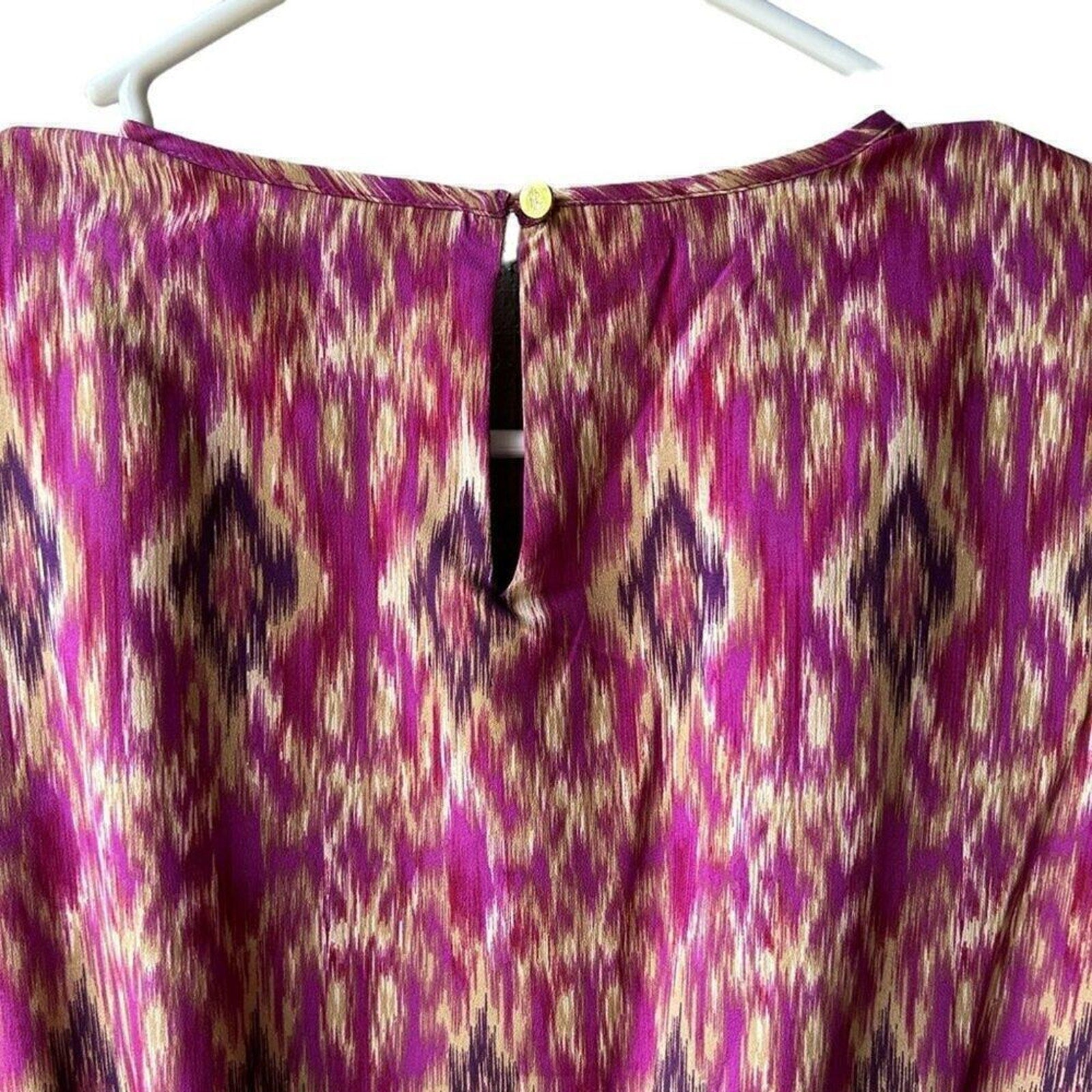 Lauren Ralph Lauren geometric midi sleeveless dress fully lined purple #H007