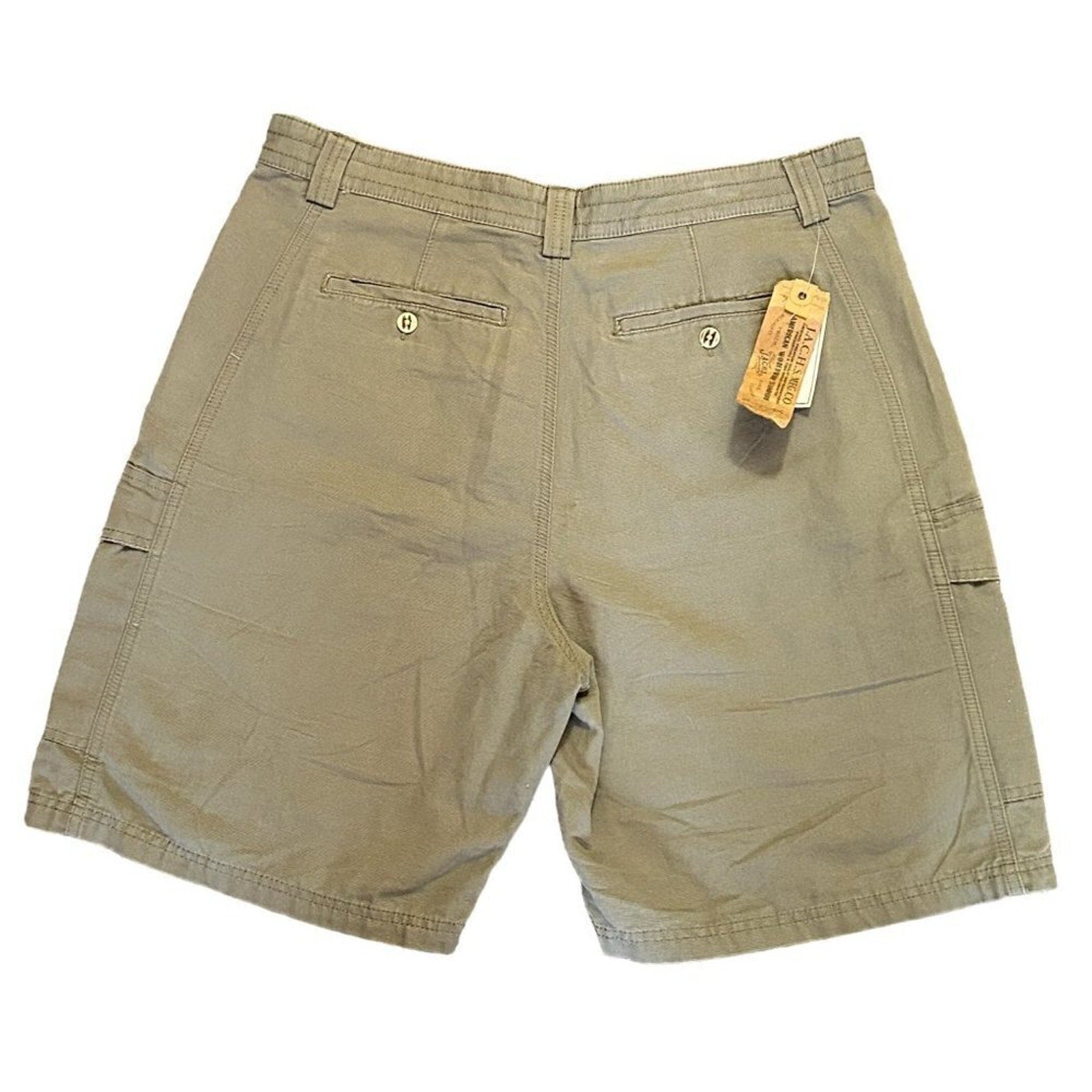 JACHS Men's Cargo Shorts Size 32 Lodin Green Baggy Cargo Pockets #P1532