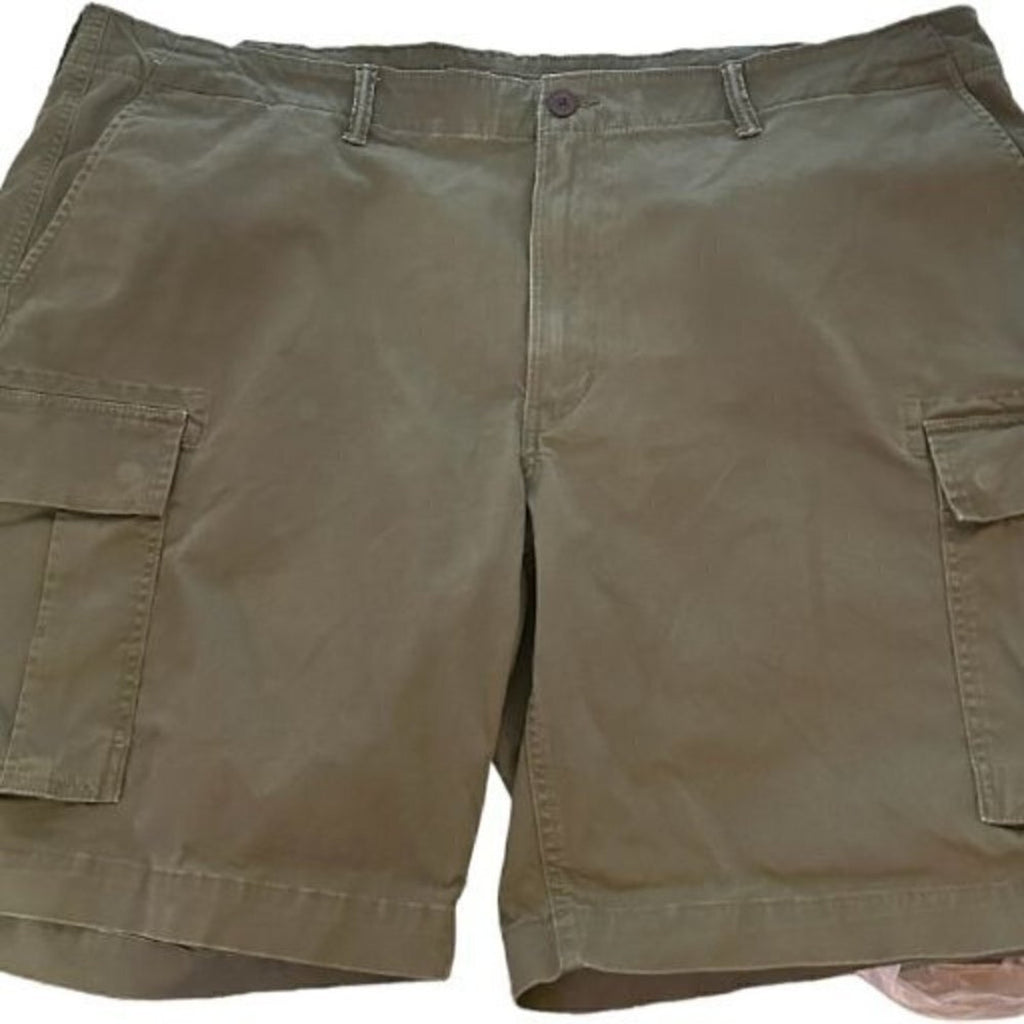 Lands End Men's Cargo Shorts Size 48 Traditional Fit Cotton Spandex Blend #P1534