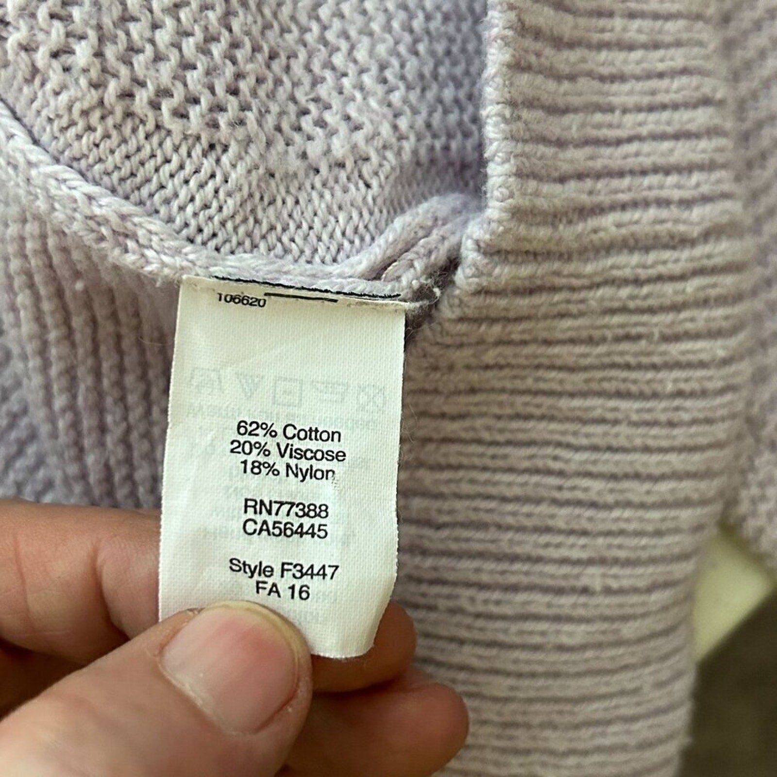 Madewell Women's Size M, Sweater Purple Knit Crew Relaxed Boxy Lg Sleeve #H005