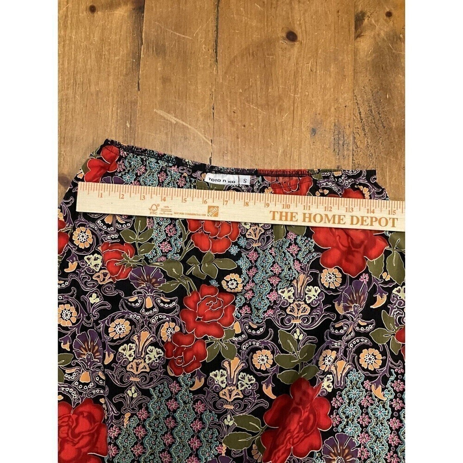 Toto N Ko Midi Skirt Woman's Floral Multicolor Size (S) See Photos #1086