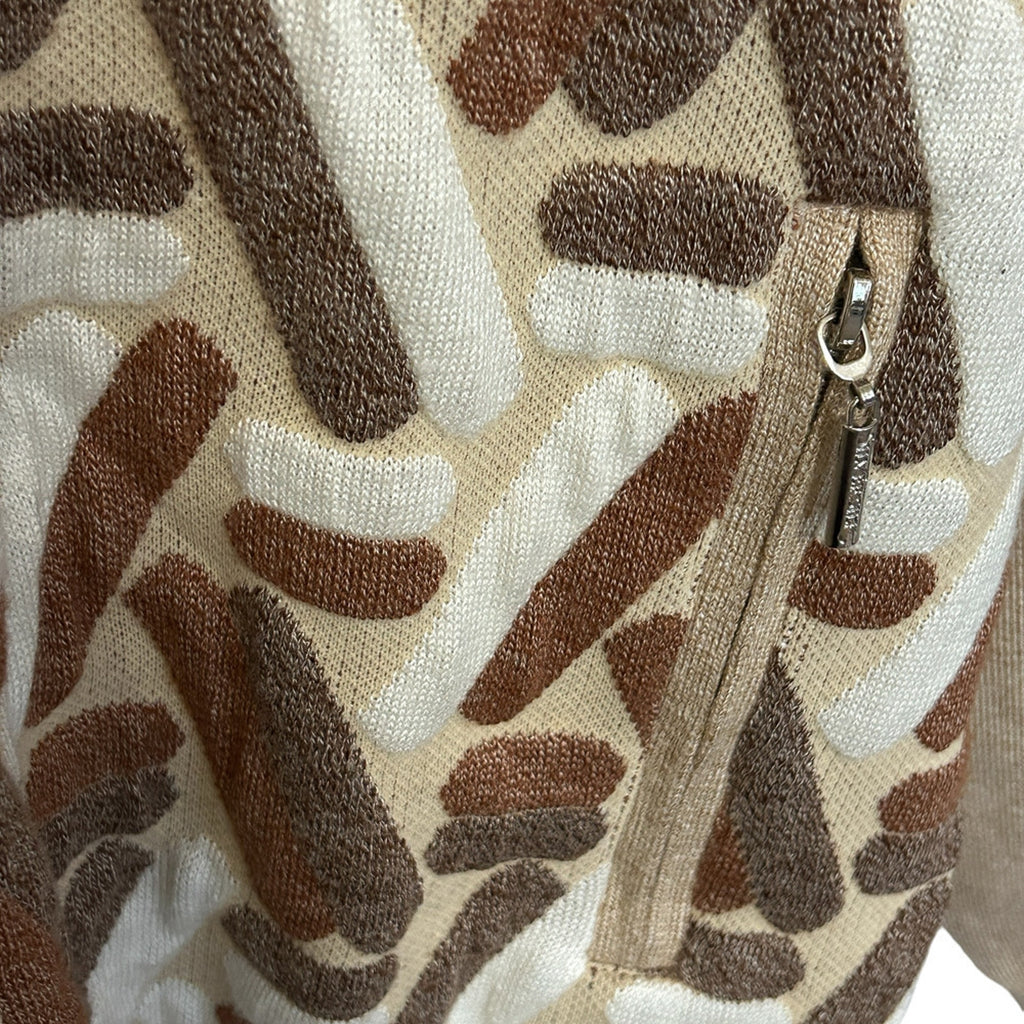 Silversilk Sweater Men's Size XXL Tan/Brown Heavy Fall/Winter Wear Zip Pockets