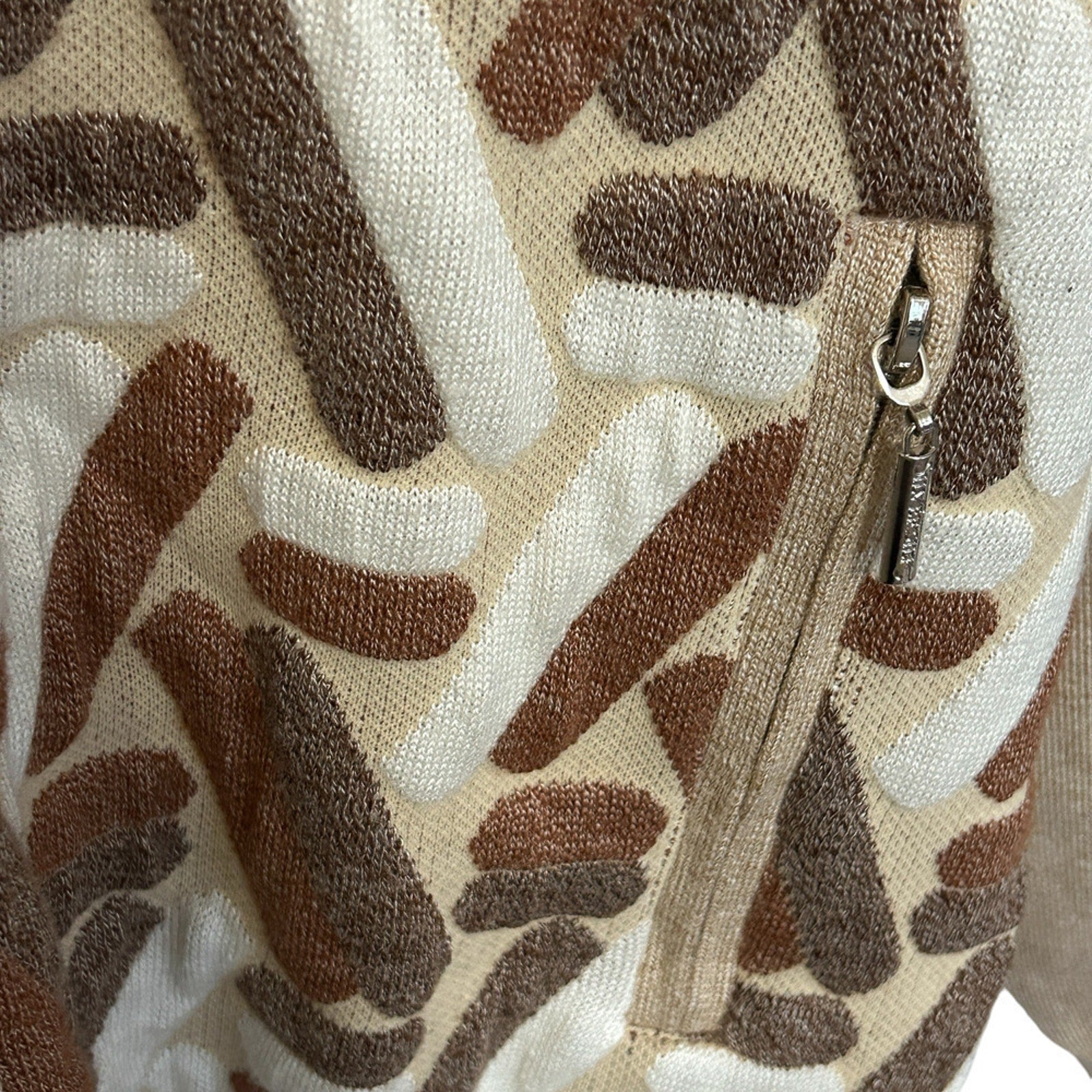 Silversilk Sweater Men's Size XXL Tan/Brown Heavy Fall/Winter Wear Zip Pockets