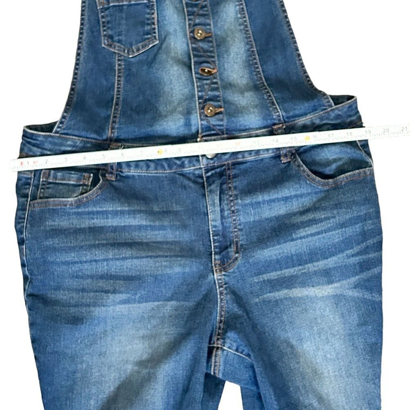 Wax Jeans Denim Overalls Women's Jeans Blue Size 3XL 6" Cuff #3Jeans1502