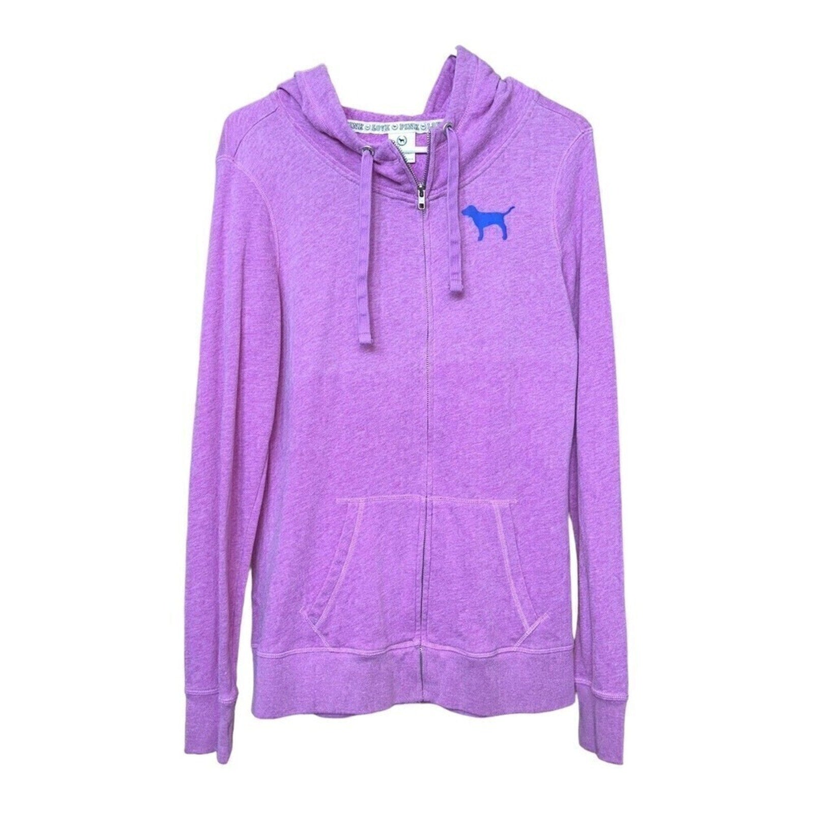 Victoria's Secret Purple Front Hoodie W/Pouch Pockets, Sz (S,) "LOVE PINK" #HG
