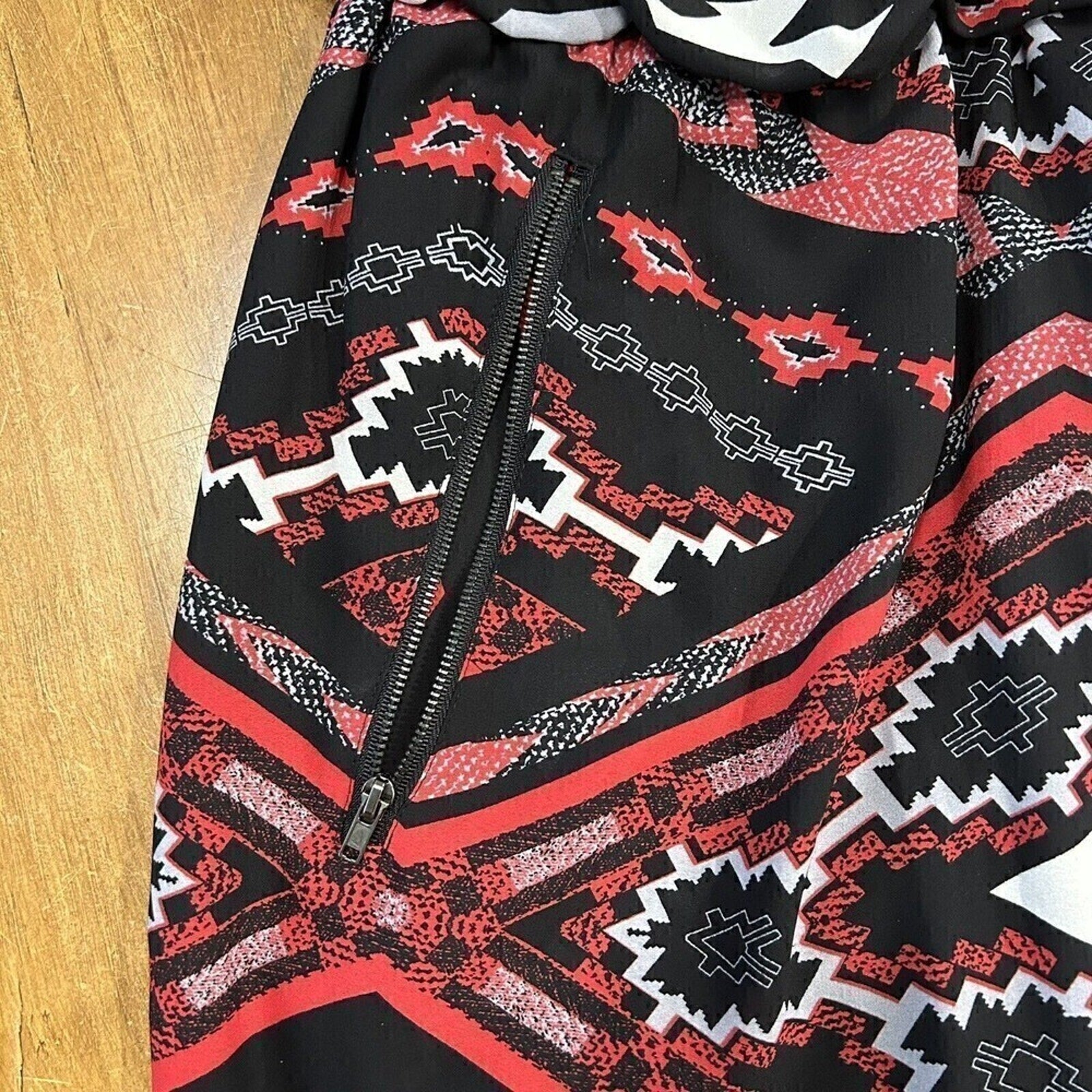 S.L. Fashions Summer Dress Size 16 – Sleeveless Print, Knee Length, Zip Pockets