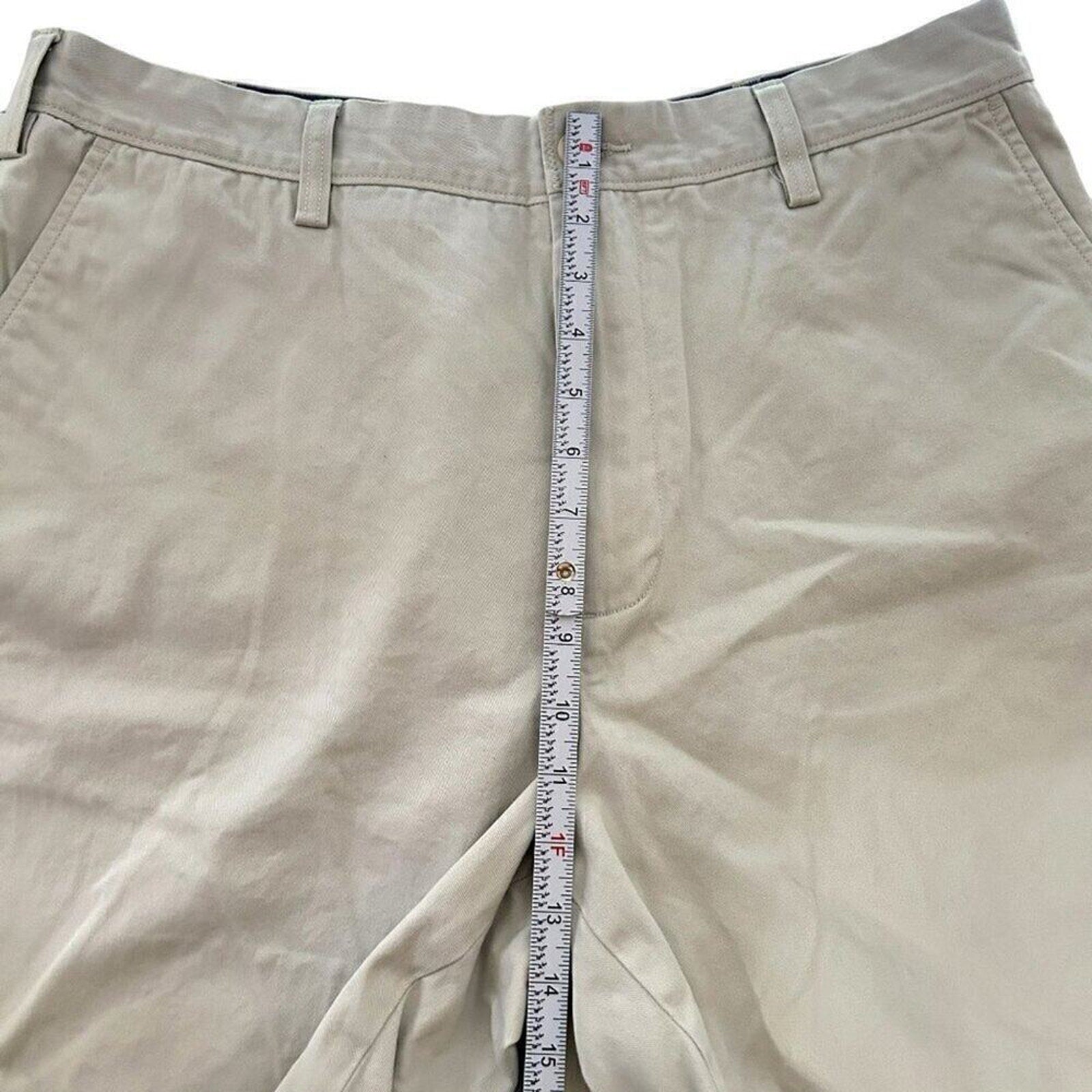 Nautica Deck Shorts Men's Size 36 Hi Rise Khaki Cotton Wide Comfort #A1571