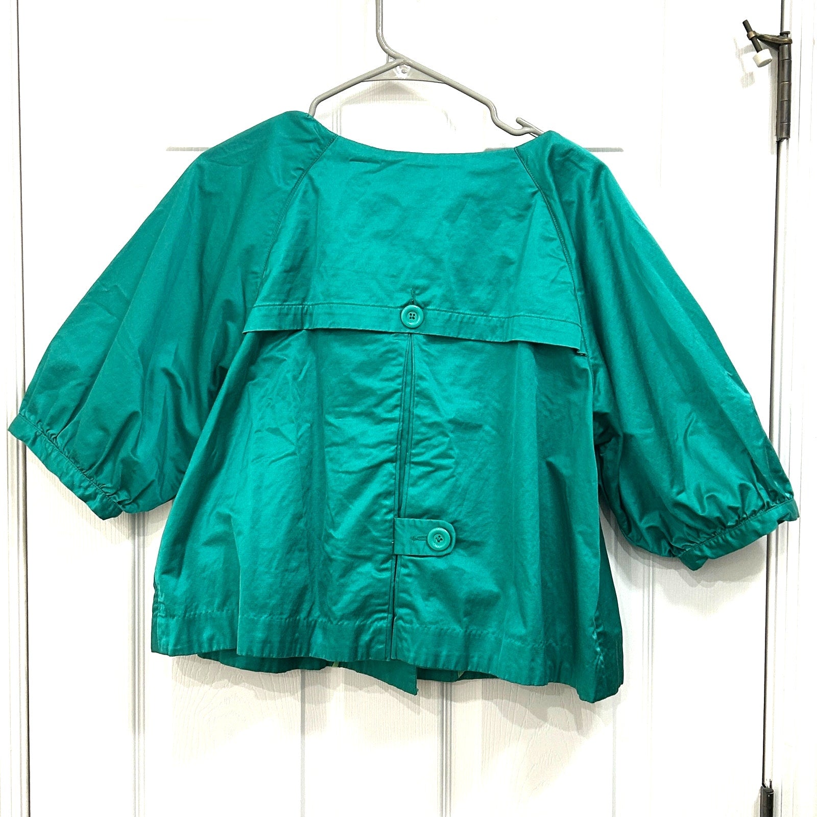 ELLE Womens Irish Green Crop Lite Weight, Jacket, Size XL 3/4, Sleeve