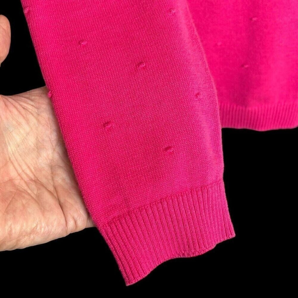 Talbots Women's Sweater, Size M, Pink Rose Bud Barbiecore, Barbie Fan #1289