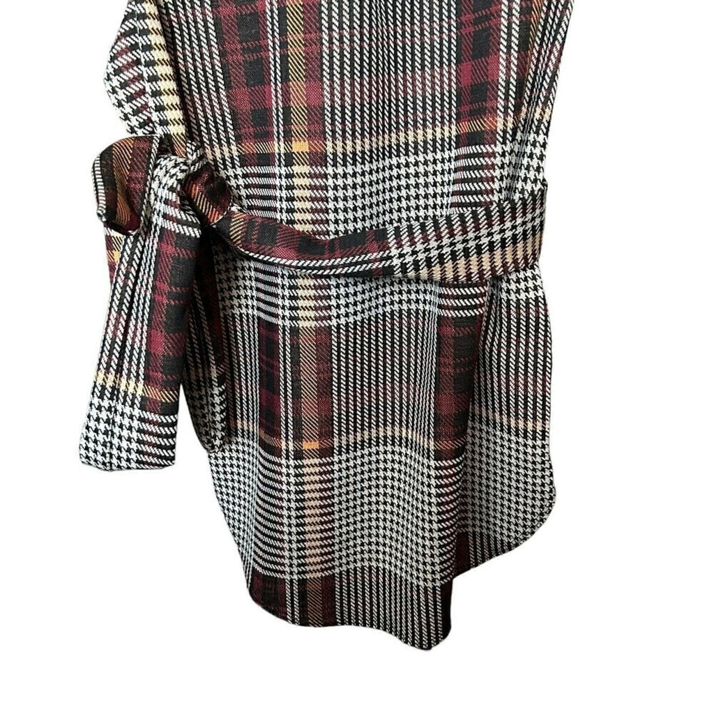 Fashion Nova “Warm It Up” sleeveless plaid mini dress size M #HB