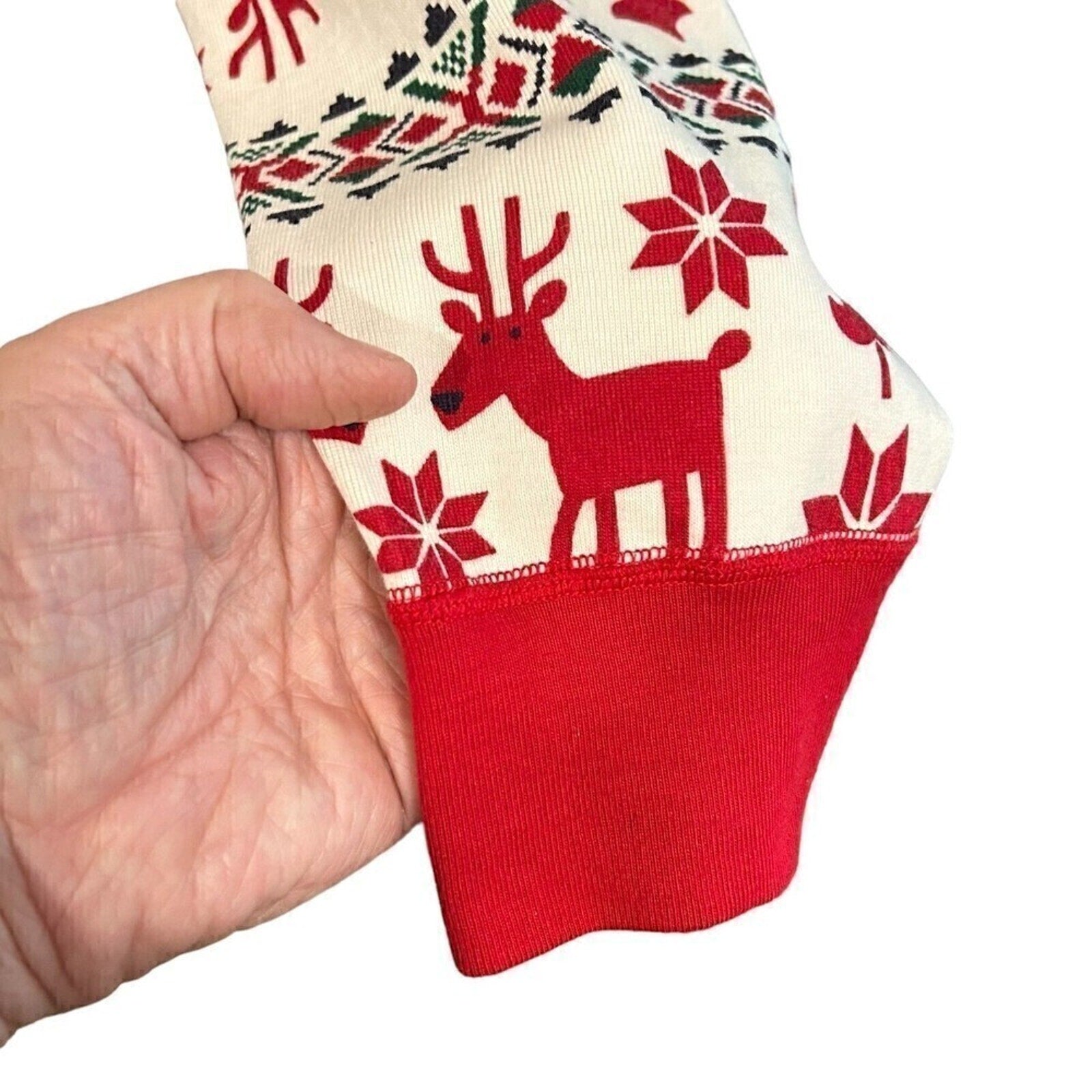 Hanna Anderson Reindeer Womens Top Sz XL Holiday Christmas Lg Slve Shirt #K1354