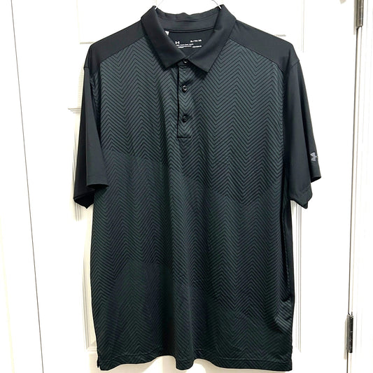 Under Armour Black Performance Polo Shirt Men’s Size XL – Golf Style