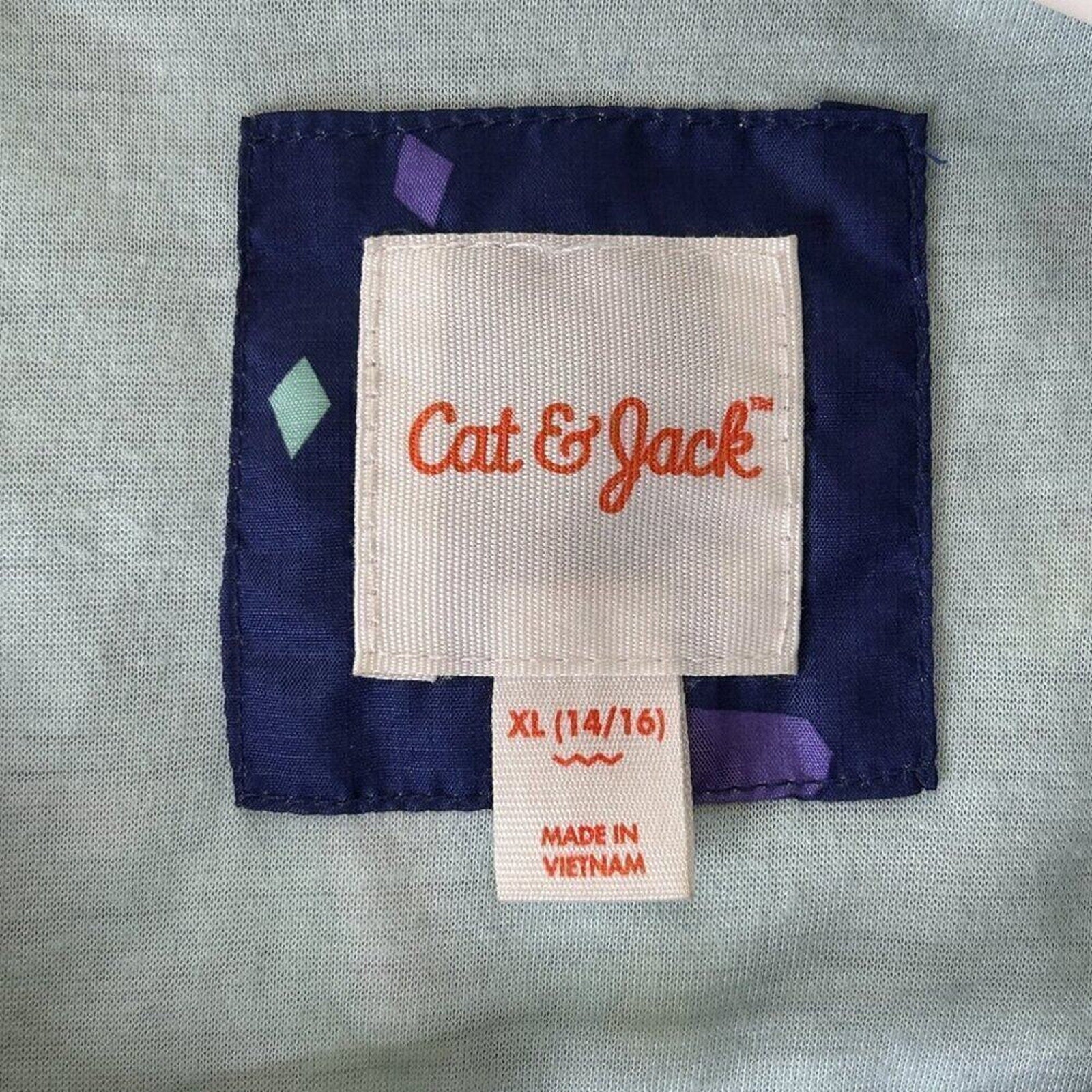 CAT & JACK Zip-up Hoodie Jacket Multi-Color Windbreaker Size XL (14-16)
