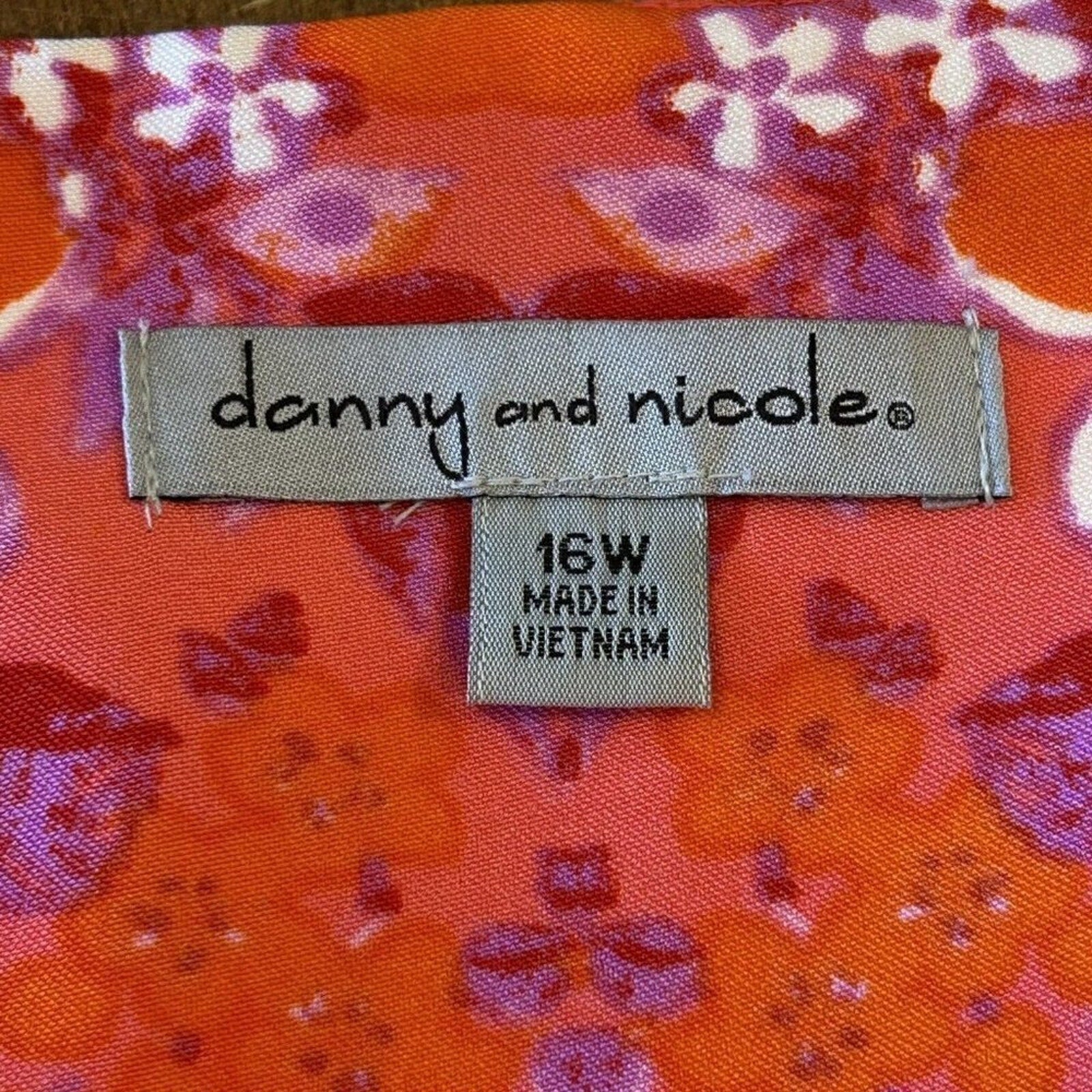 Danny and Nicole multicolor floral shift dress size 16W #H