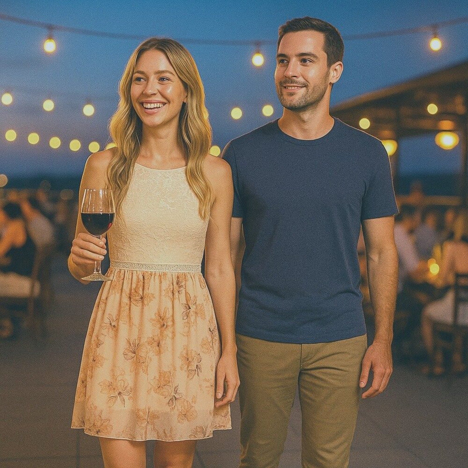 By & By women’s dress peach floral print top lace design size 13 #BH