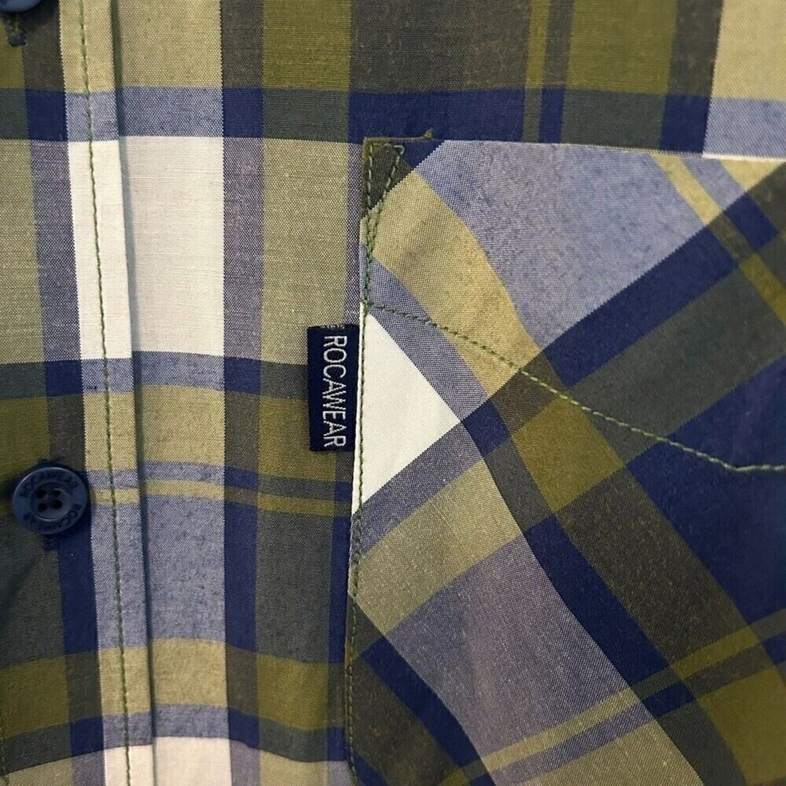 Rockwear Men's Check Button Up Long Sleeve Shirt Multi-Color Size 3X #K1360