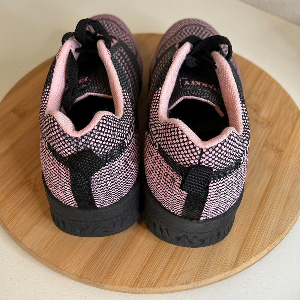 Yaraty Womens Jogger Sneakers Casual Size 8 Pink / Black Lace Up