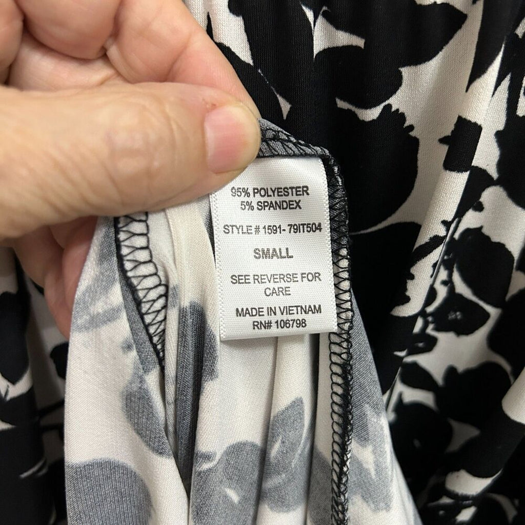 Lily Women’s Maxi Dress Size S Black White Floral Pattern Spring Summer