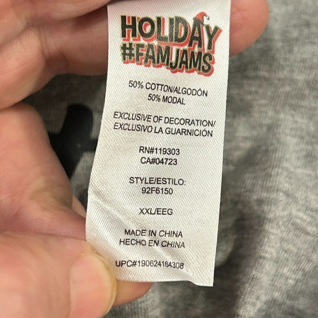 Holiday Fam Jams Sleepwear Pajama Shirt Sz. 2X Christmas Fuzzy Truck #O1415