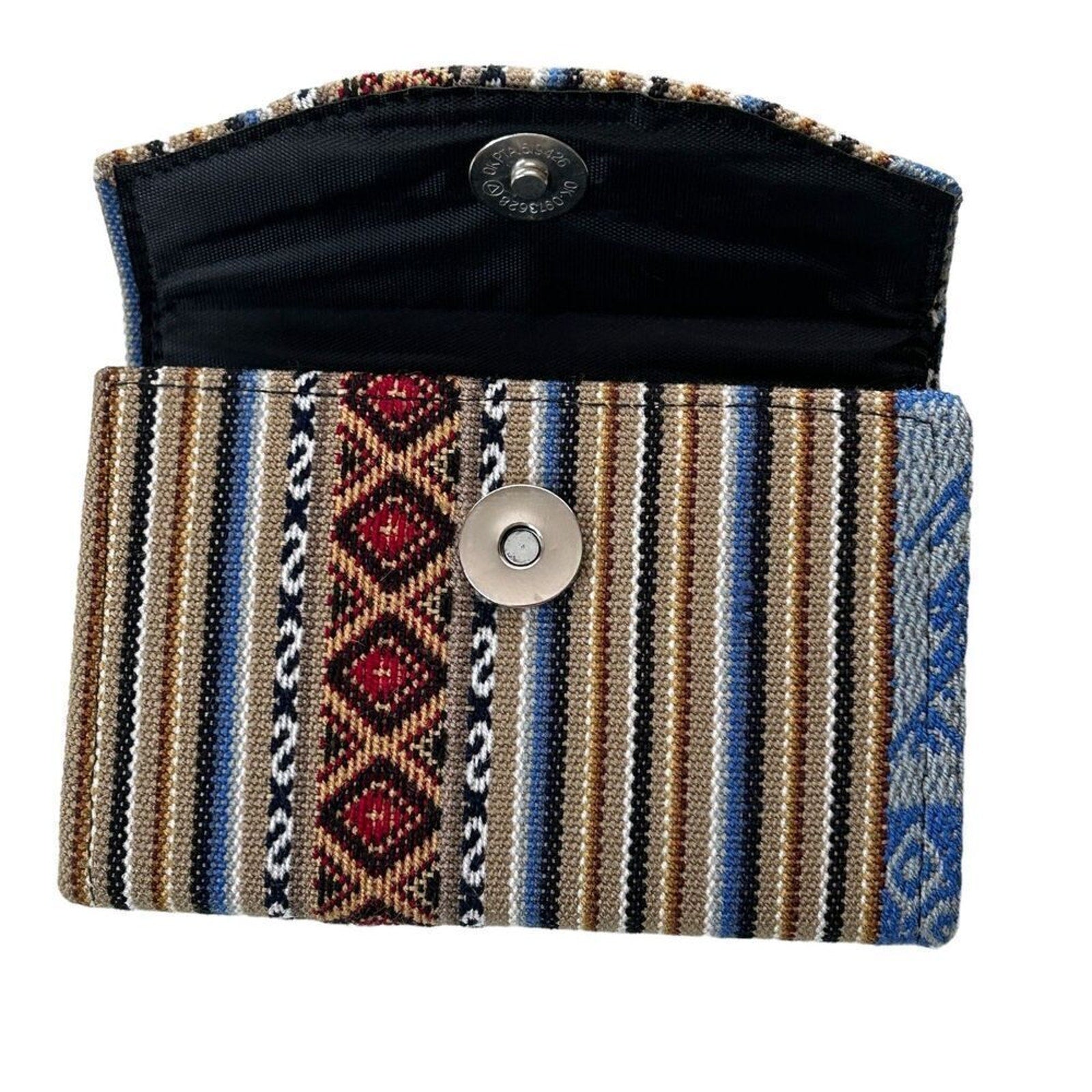 Wallet Women's Tapestry Snap Closure, Interior Card Slots, Zip Card Compartment