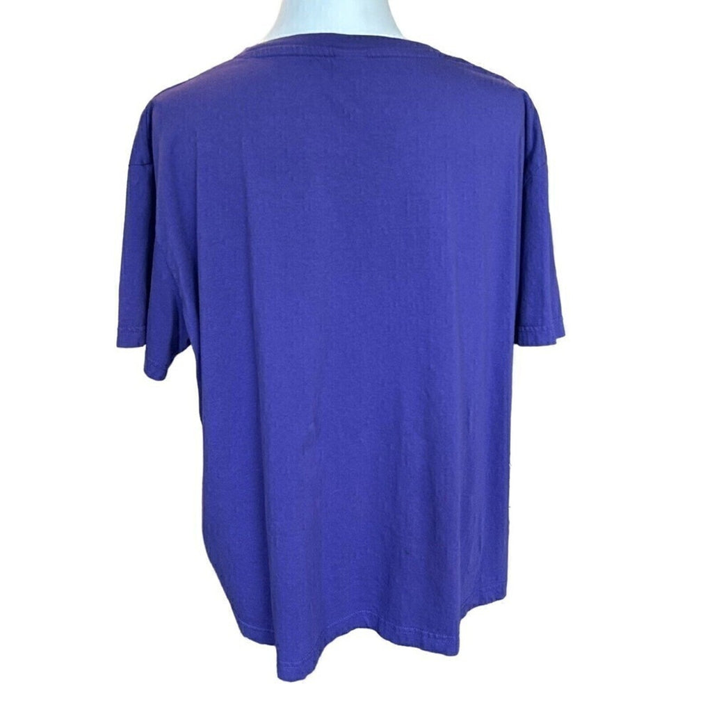 Red Hat Ladies Society  Rock T-Shirt Size 2X Rhinestone Graphic w/Flag #K1297