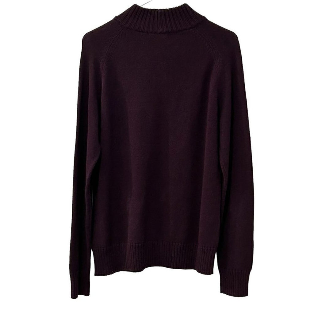 Jeanne Pierre Women’s Maroon Turtleneck Pullover Sweater Size L – N1407