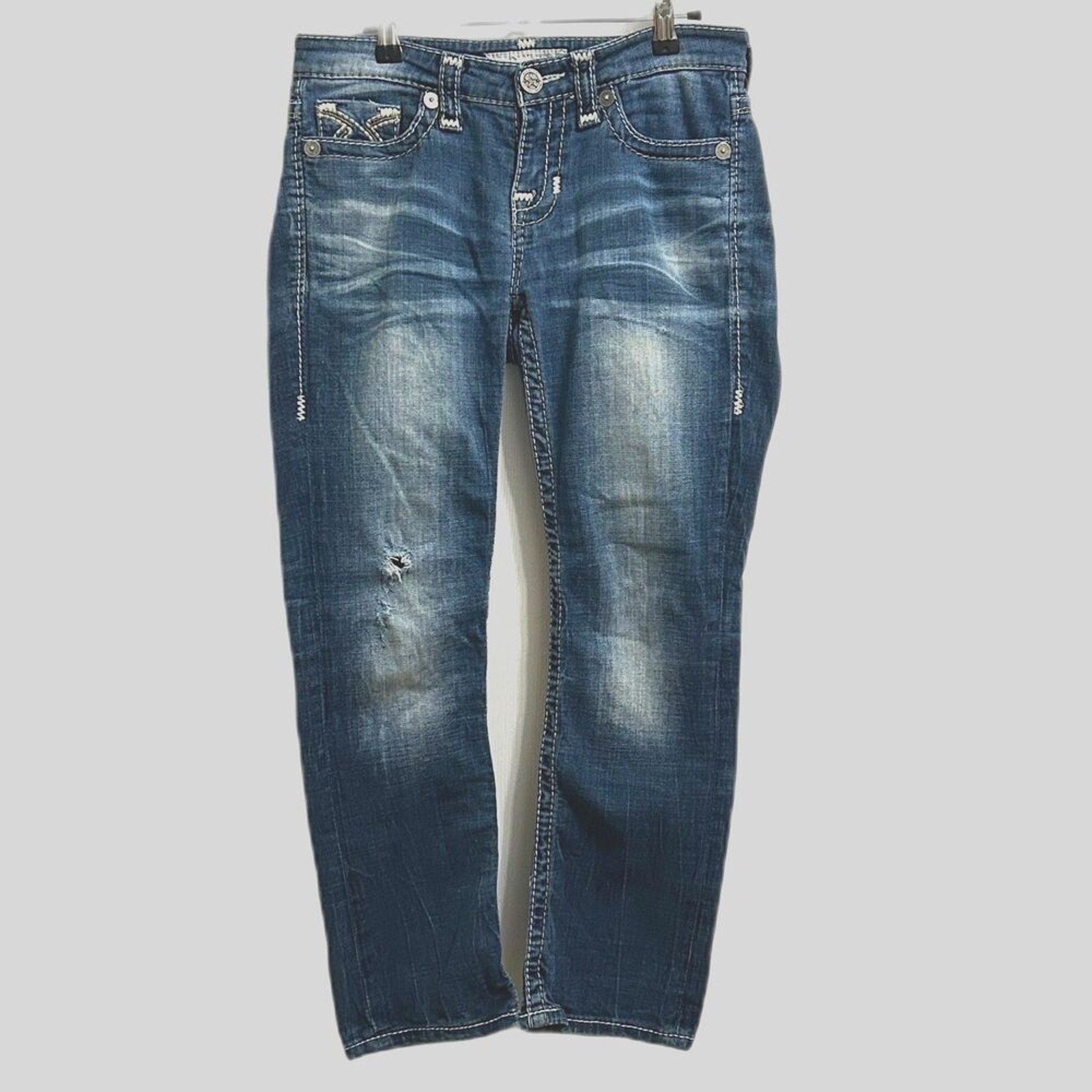 Big Star Women's Jeans Size 26 Straight Leg Mid Blue Wash